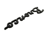 2021+ Bronco Classic Script Fender Badges - Matte Black - View 3 | Dirty Garage