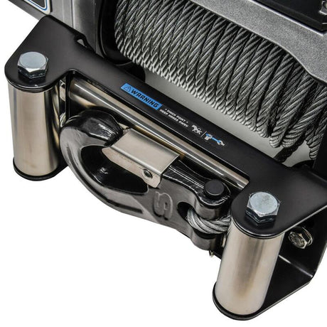 Universal 10k LB 12V DC SX10 Winch w/ Steel Wire Graphite Rope - View 2 | Dirty Garage