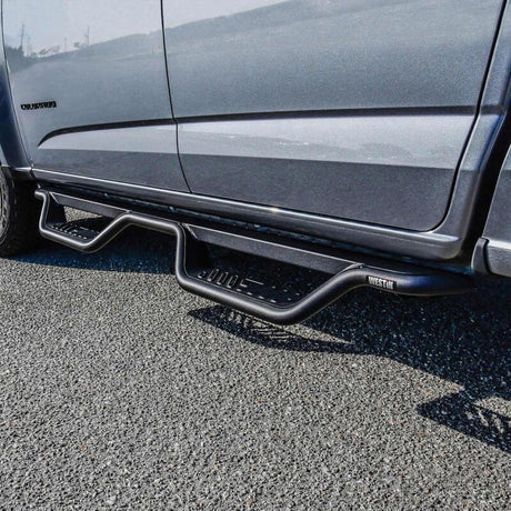 Westin 15-22 Chevrolet Colorado / GMC Canyon Crew Cab Outlaw Nerf Step Bars - Textured Black - View 3 | Dirty Garage