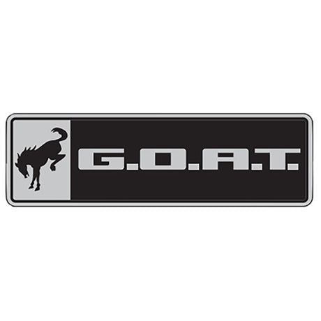 Universal Bronco/Bronco Sport G.O.A.T. Badge - Black/Chrome - View 5 | Dirty Garage