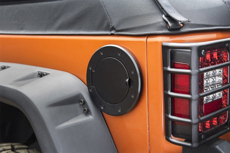 Rugged Ridge Non-Locking Gas Cap Door Black 07-18 Jeep Wrangler - View 3 | Dirty Garage