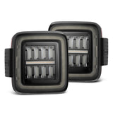 2018-2023 Wrangler JL Nova-Series Prismatic LED Tail Lights Alpha-Black | Dirty Garage