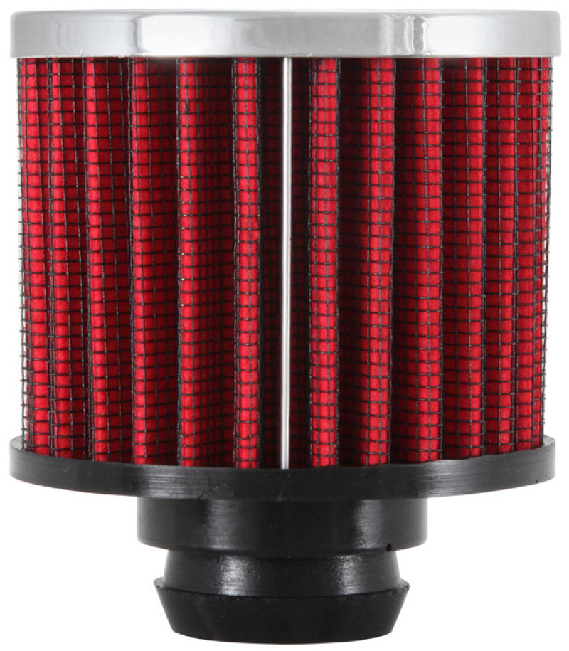 Universal Rubber Base Chrome Top Push-In Crankcase Vent Filter 3in OD x 2-1/2in H. - View 5 | Dirty Garage