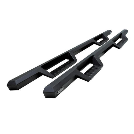 2001-2019 GM 1500/HD Crew Cab HDX Black Drop Nerf Step Bars | Dirty Garage