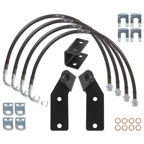 2007-2017 Wrangler Extended Brake Lines, Guides & E-Brake Drop Bracket w/ 2.5"-3" Lift | Dirty Garage