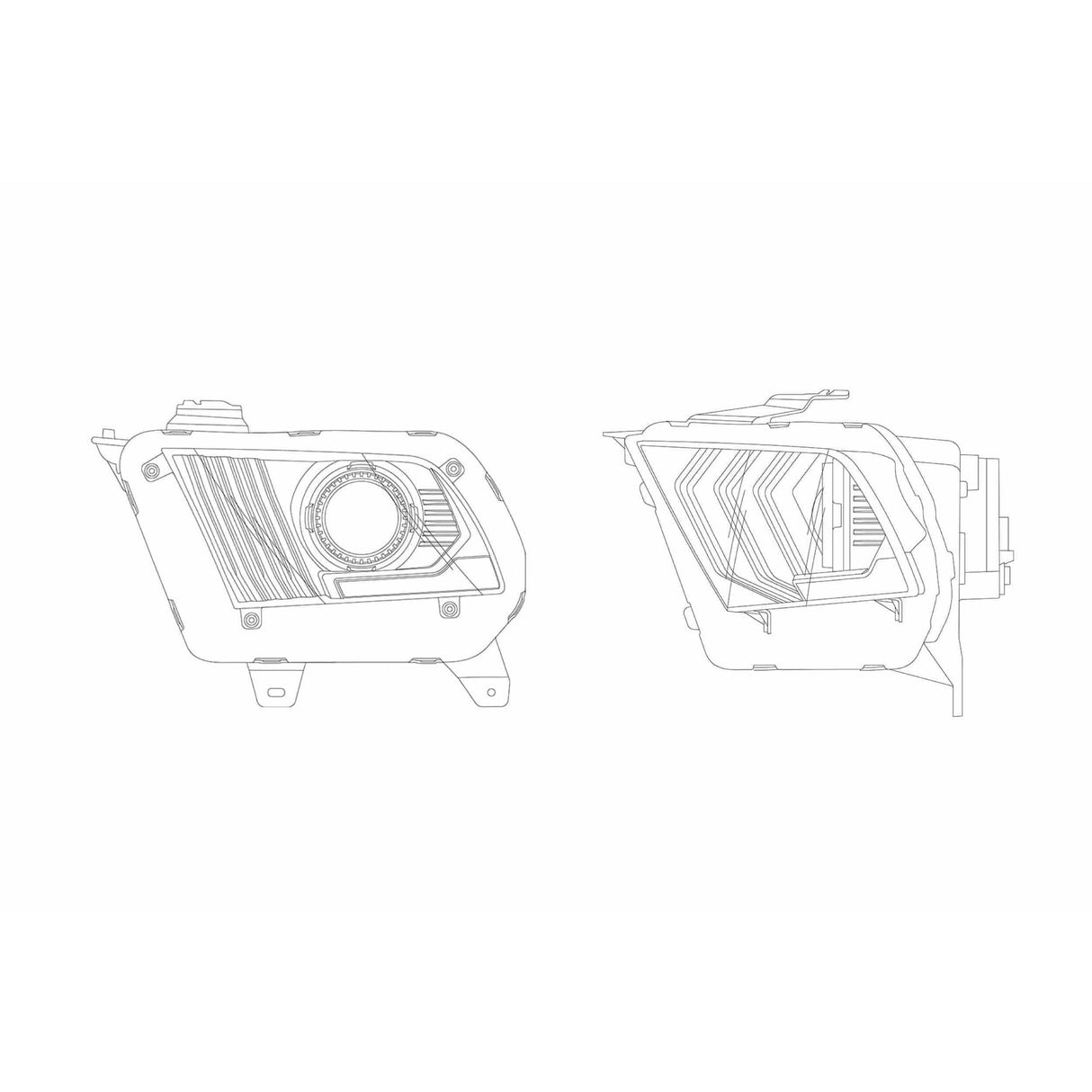 2010-2014 Ford Mustang Pro-Series Halogen Headlights (880110)