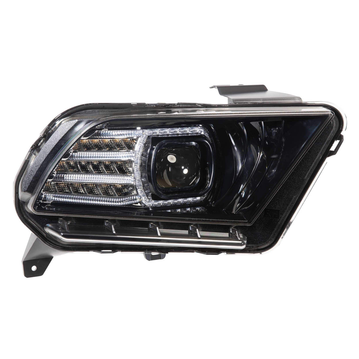 2010-2014 Ford Mustang XB LED Black Headlights - View 2 | Dirty Garage