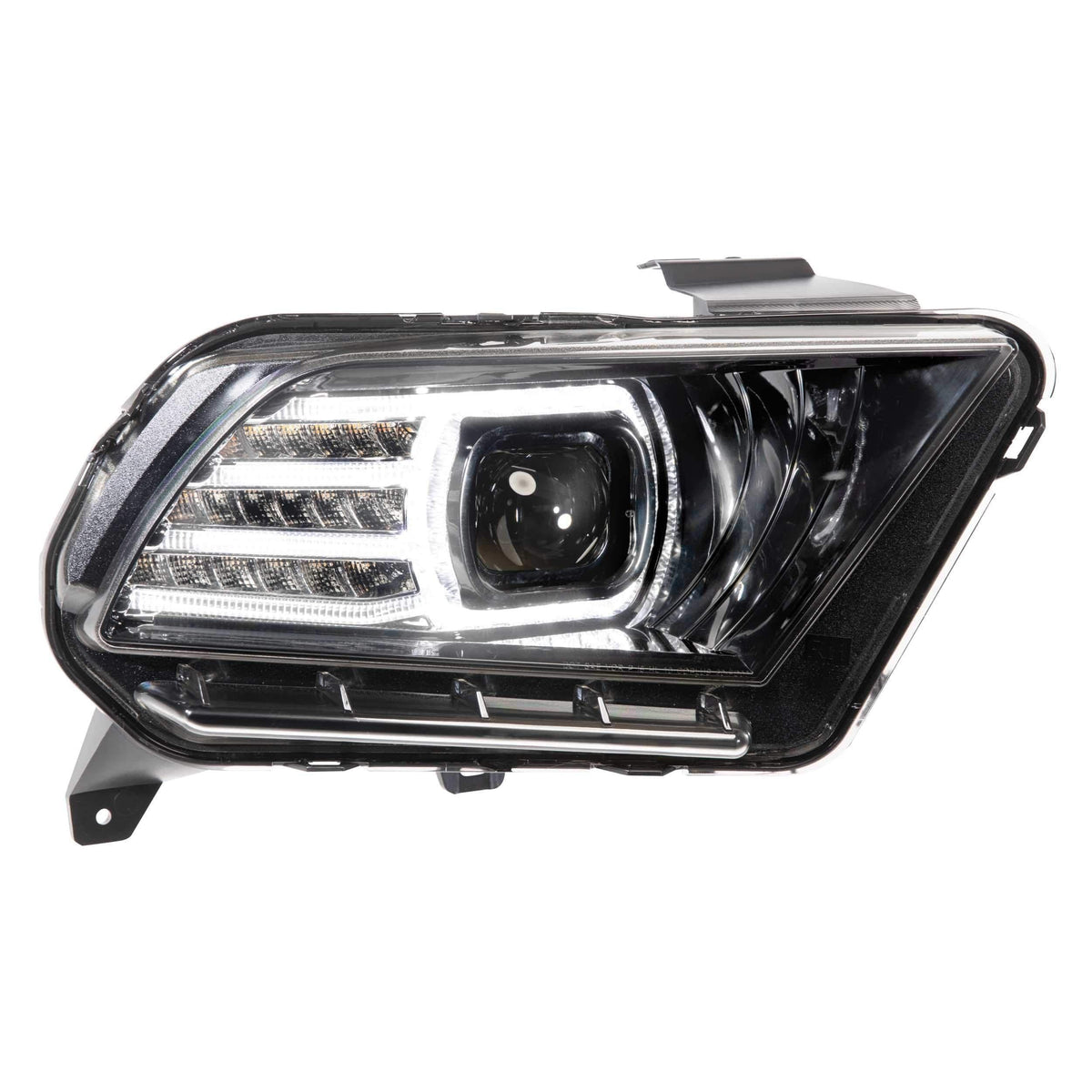 2010-2014 Ford Mustang XB LED Black Headlights - View 3 | Dirty Garage