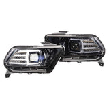 2010-2014 Ford Mustang XB LED Black Headlights | Dirty Garage