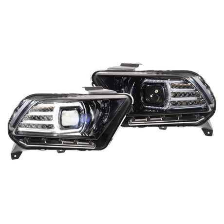 2010-2014 Ford Mustang XB LED Black Headlights | Dirty Garage