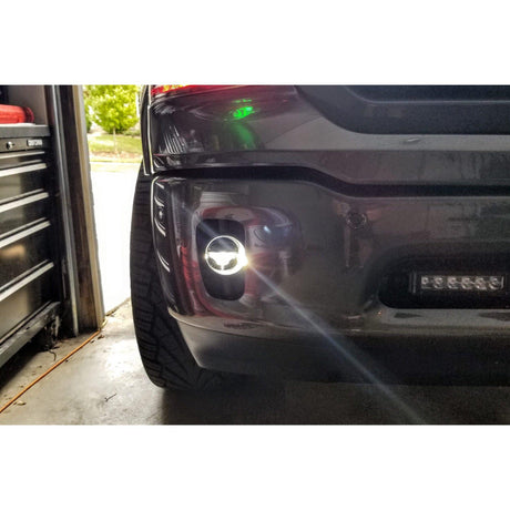 2013-2018 EcoDiesel XB LED Black Fog Lights - View 10 | Dirty Garage
