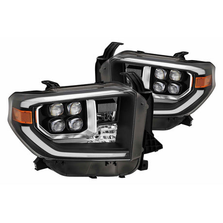 2014-2020 Tundra Nova-Series LED Alpha Black Headlights - View 3 | Dirty Garage