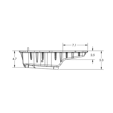 2015-2018 w/ 8L90 Transmission Heavy-Duty Cast Aluminum Deep Transmission Pan Raw - View 6 | Dirty Garage