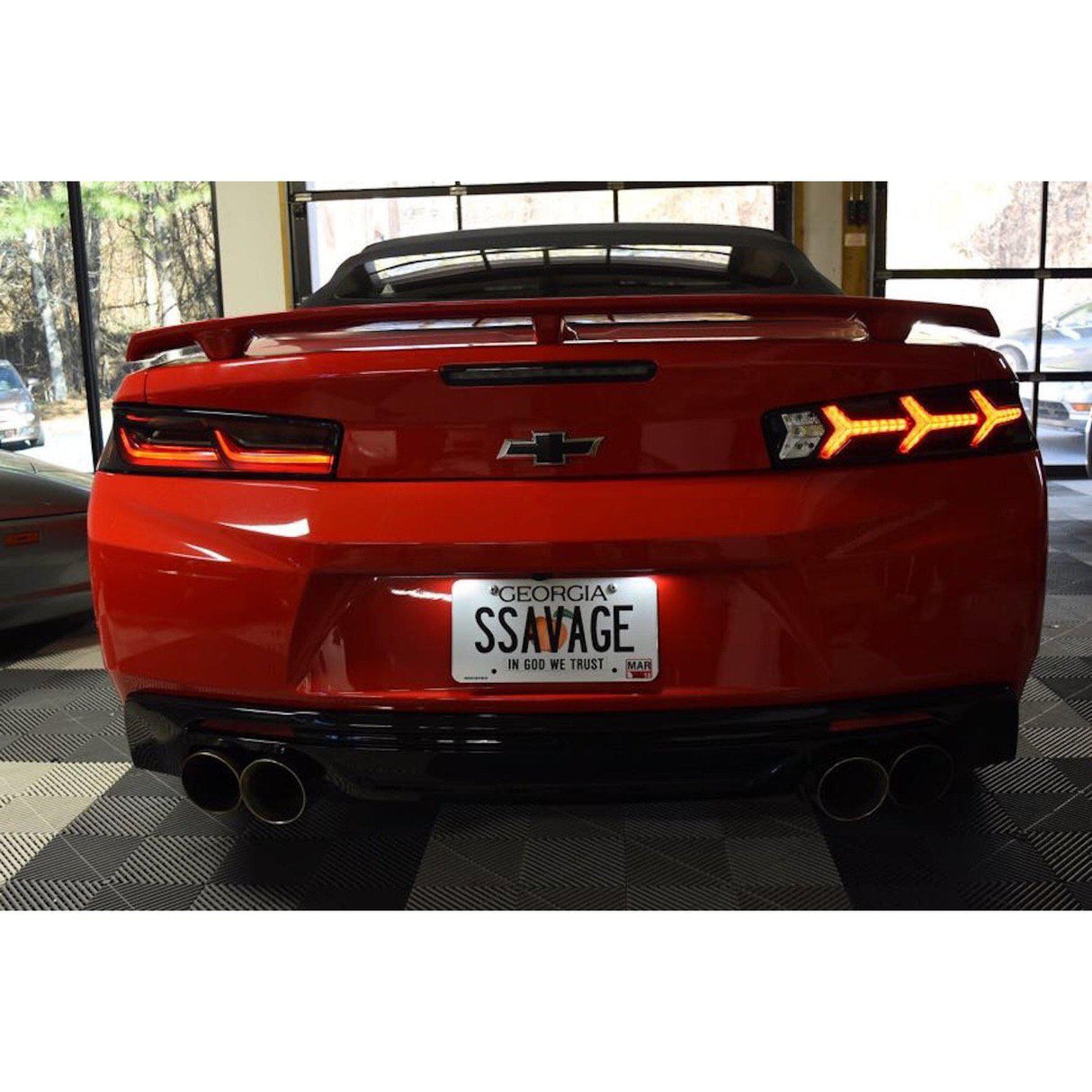 2016-2018 Chevrolet Camaro XB LED Lambo Smoked Tail Lights (LF401)