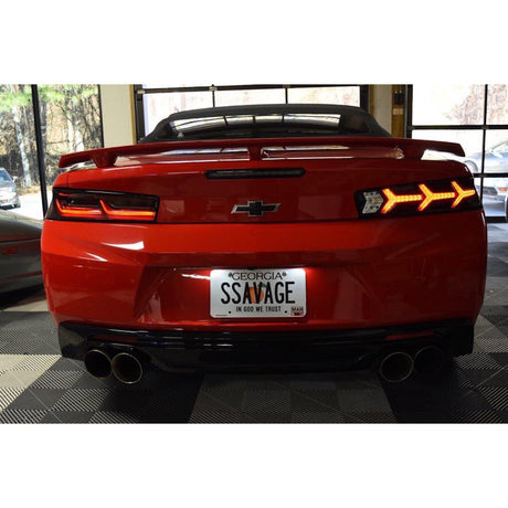 2016-2018 Chevrolet Camaro XB LED Lambo Smoked Tail Lights - View 10 | Dirty Garage