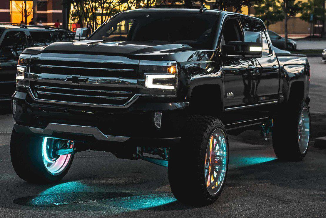 2016-2018 Silverado 1500 XB LED Black Headlight trim piece (LF542.B)
