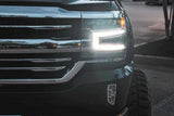 2016-2018 Silverado 1500 XB LED Black Headlight trim piece (LF542.B)