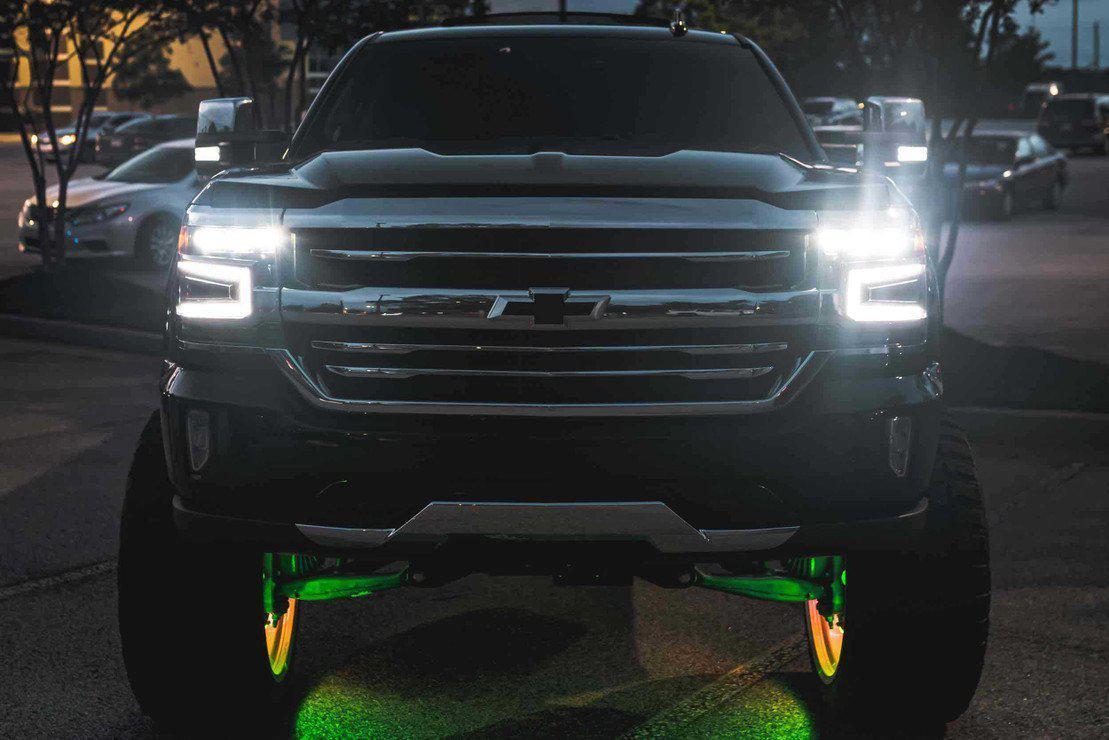 2016-2018 Silverado 1500 XB LED Black Headlight trim piece (LF542.B)