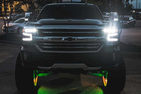 2016-2018 Silverado 1500 XB LED Black Headlight trim piece (LF542.B) - View 6 | Dirty Garage