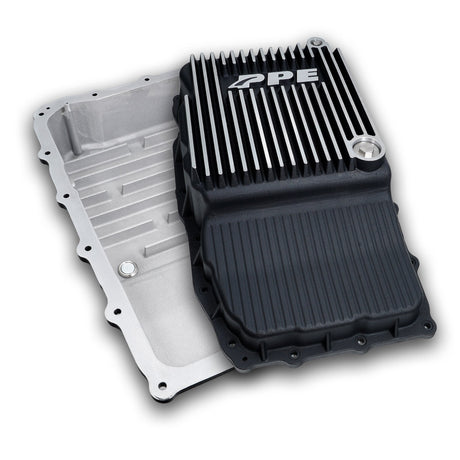 2018-2021 w/ 10L80 Transmission Heavy-Duty Cast Aluminum Transmission Pan Raw - View 2 | Dirty Garage