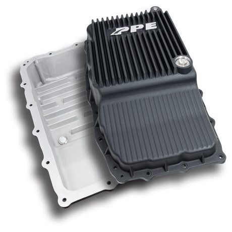 2018-2021 w/ 10L80 Transmission Heavy-Duty Cast Aluminum Transmission Pan Raw - View 3 | Dirty Garage