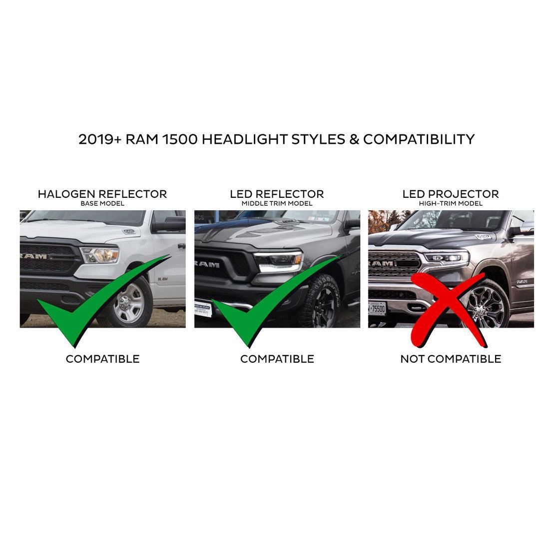 2019-2023 Ram 1500 XB LED Headlights (LF523-ASM)