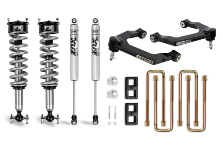 2019-2025 GM 1500 3" Performance Ball Joint Leveling Lift Kit W/ Fox 2.0 Coilover Shocks | Dirty Garage