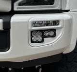 2020-2022 Superduty Front Fog Light Kit - Baja Designs Uprights (No Lights) (100149-02)