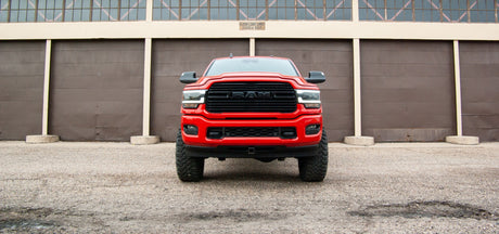 Ram 3500 Mega Cab with ReadyLift suspension, side view