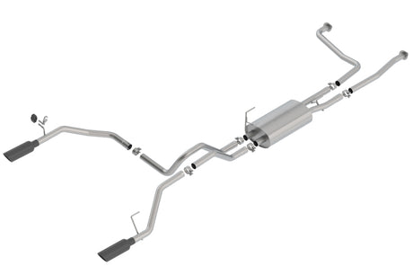 Borla 16-19 Nissan Titan 5.6L V8 2WD/4WD S-Type Catback Exhaust - Black Chrome Tips | Dirty Garage