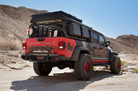Go Rhino 19-21 Jeep Gladiator XRS Overland Xtreme Rack - Black - View 16 | Dirty Garage