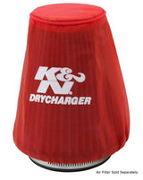 Universal Red Drycharger 5.25in x 3in Round Tapered Air Filter Wrap | Dirty Garage