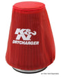 Universal Red Drycharger 5.25in x 3in Round Tapered Air Filter Wrap | Dirty Garage