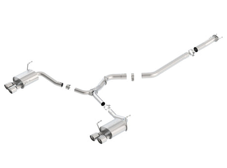 Borla 15-16 Subaru WRX / STI 2.5L S-Type Cat-Back Exhaust Quad Rd RL Tips | Dirty Garage