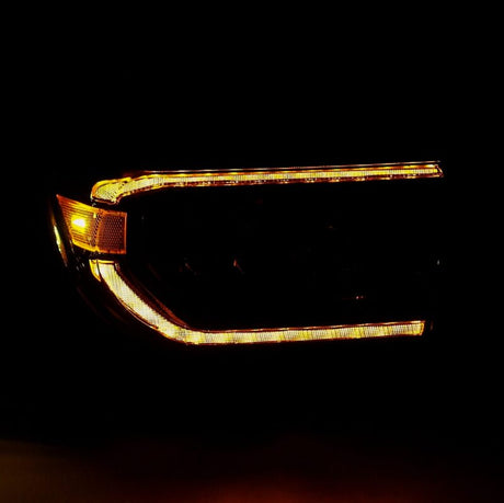 2007-2017 Tundra/Sequoia Nova-Series LED Projector Headlights Alpha-Black Activation Light Sequential Signal DRL - View 3 | Dirty Garage