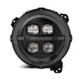 2018-2024 Wrangler Gladiator Nova-Series LED Projector Alpha-Black Headlights Active Light Sequential Signal | Dirty Garage