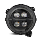 2018-2024 Wrangler Gladiator Nova-Series LED Projector Alpha-Black Headlights Active Light Sequential Signal | Dirty Garage