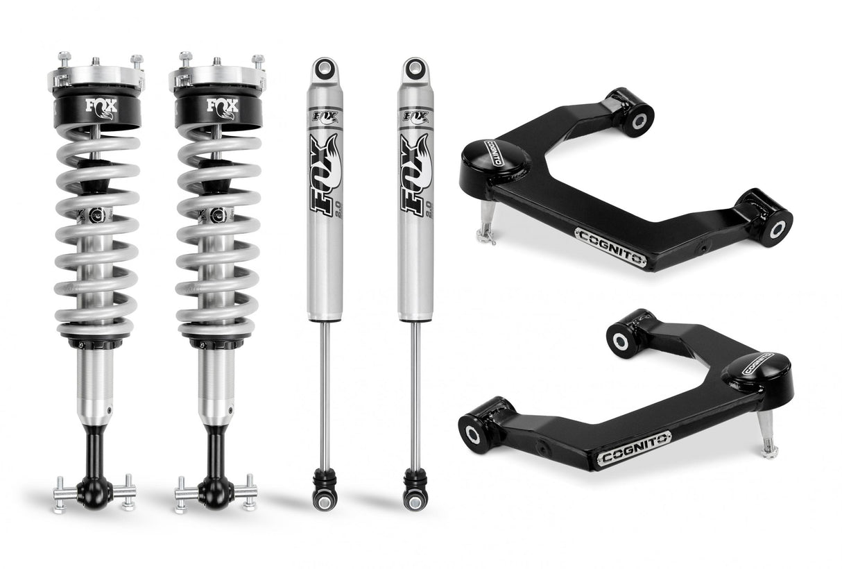 2019-2022 GM 1500 1-Inch Performance Uniball Leveling Kit With Fox PS Coilover 2.0 IFP Shocks Trail Boss / AT4