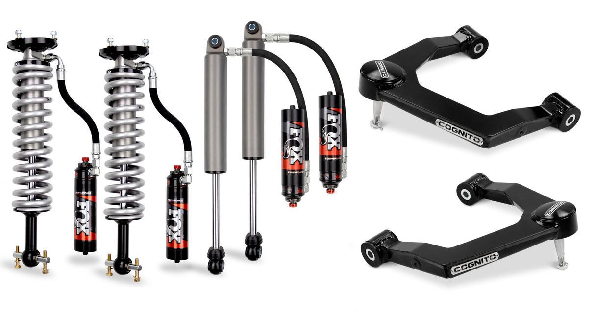 2019-2022 GM 1500 3-Inch Elite Uniball Leveling Kit with Fox Elite 2.5 Reservoir Shocks
