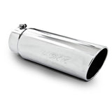 Universal 6" OD Angled Rolled End 5" Inlet 18" T304 Exhaust Tip - View 2 | Dirty Garage