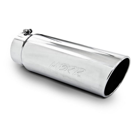 Universal 6" OD Angled Rolled End 5" Inlet 18" T304 Exhaust Tip - View 2 | Dirty Garage