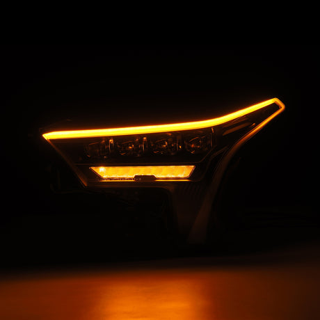 2022-2023 Tundra Nova-Series Headlights Black w Amber DRL - View 3 | Dirty Garage