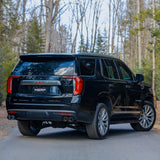 2021-2024 GM T304 SS 3" Cat-Back Dual Split Exhaust Quad Carbon Fiber Tips - View 4 | Dirty Garage