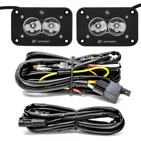 Universal S2 Sport Flush Mount Work Scene Pattern LED Work Light Clear | Dirty Garage