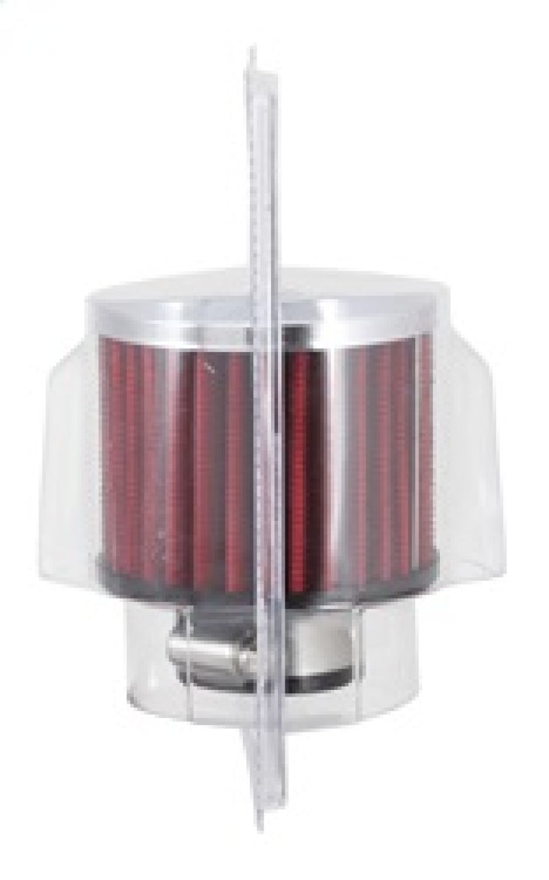 Universal 1.25in Flange ID x 3in OD x 2.5in H Rubber Base Crankcase Vent Filter - View 10 | Dirty Garage
