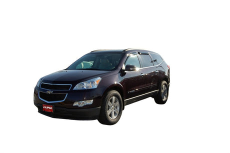 2009-2017 Traverse Ventvisor Outside Mount Window Deflectors Smoke 4-Piece - View 3 | Dirty Garage