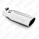 Universal 3" OD Angled Rolled End Tip 10" Length 2" Inlet - View 2 | Dirty Garage