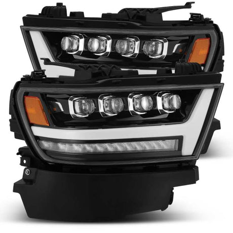 2019-2022 Ram 1500 Nova-Series LED Projector Jet Black Headlights Active Light Sequential Signal DRL | Dirty Garage