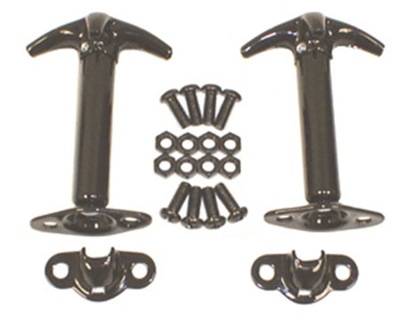 1941-1995 Jeep CJ Wrangler Black Hood Catch Kit (RUG11210.01) | Dirty Garage