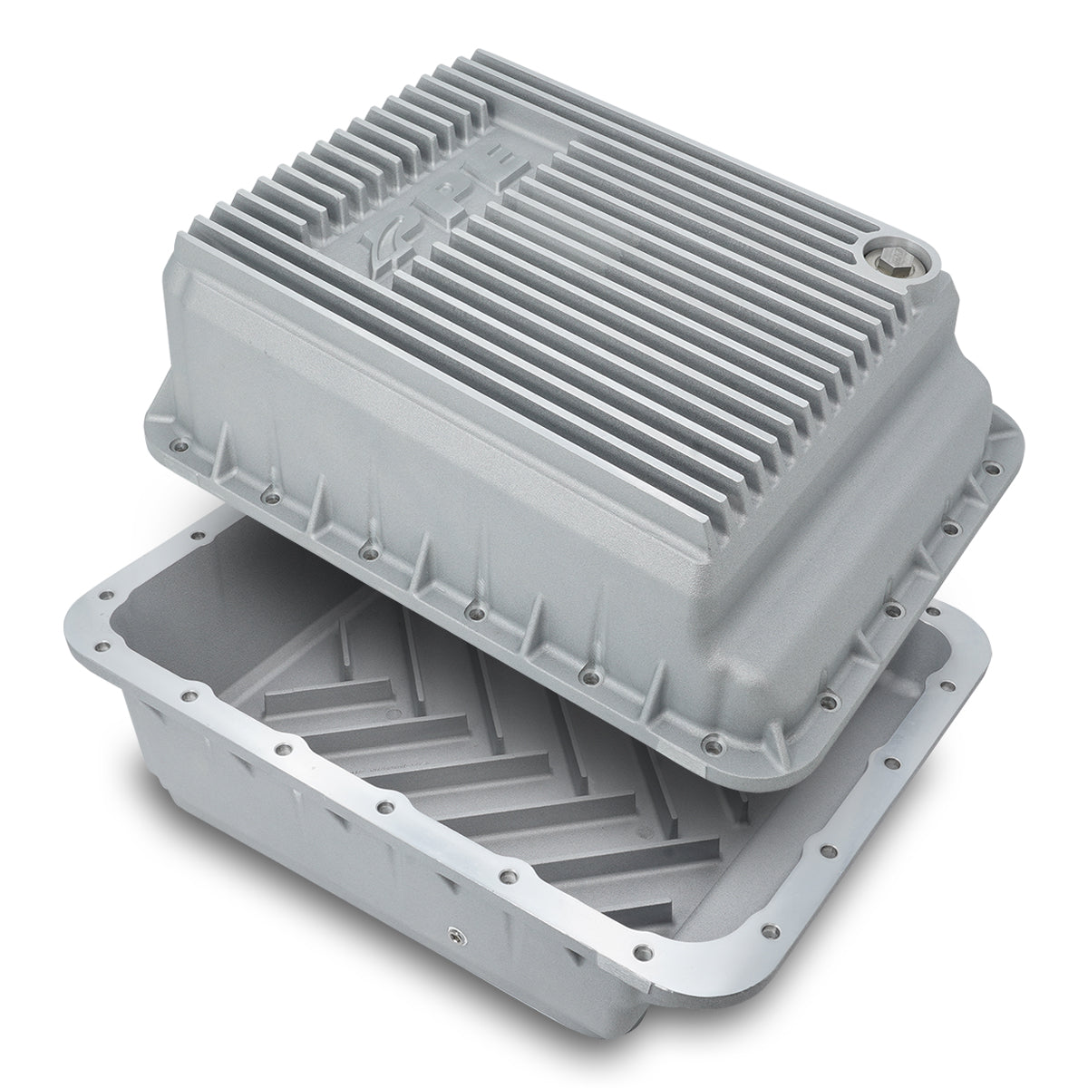 Universal 2500/3500 6.7L w/ AS69RC Transmission Heavy-Duty Cast Aluminum Transmission Pan Raw - View 3 | Dirty Garage